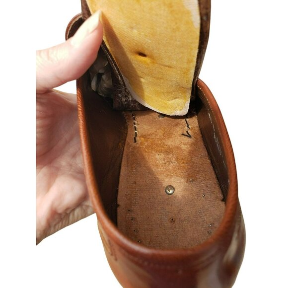 Vintage Florsheim Nevada Slip-On Dress Shoes, Gold Tassel Moccasin, Mens 9.5 D main image 7